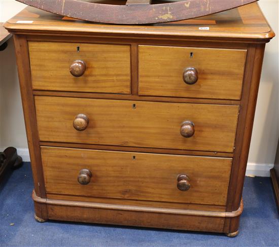 A Victorian mahogany chest 89cm.